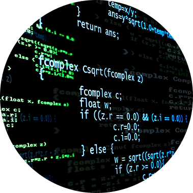laptop with code on screen